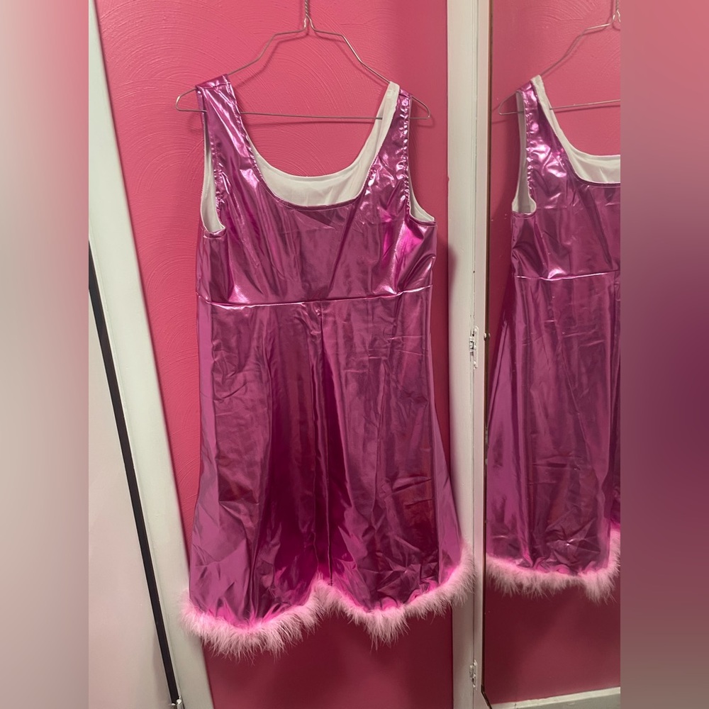 Y2K / Romy & Michelle’s Highschool Reunion with Feather Hem Dress - Picture 3 of 6